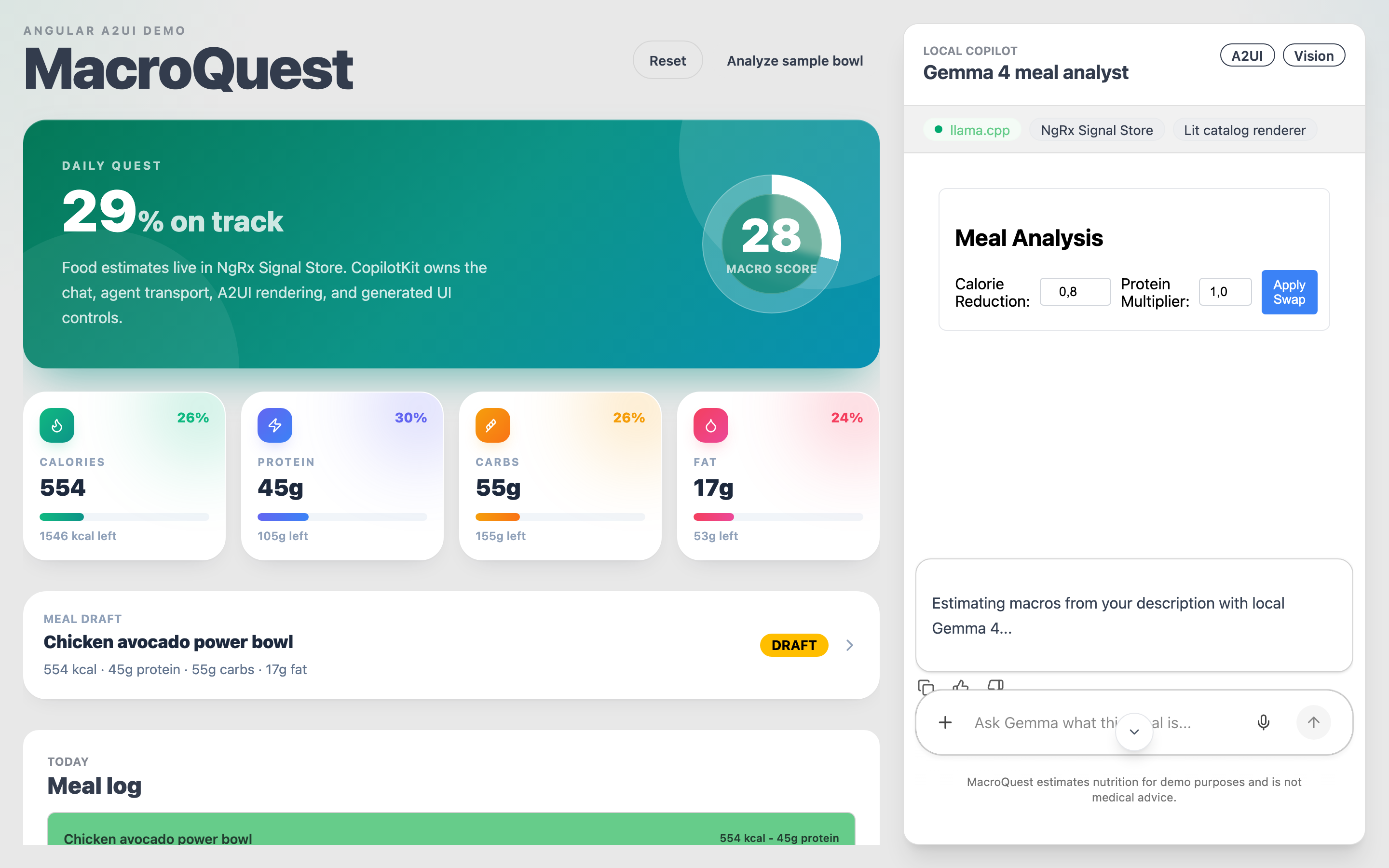 Agent-generated Open Generative UI sandbox in the chat (